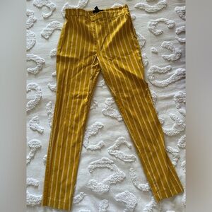 Yellow stripped skinny pants